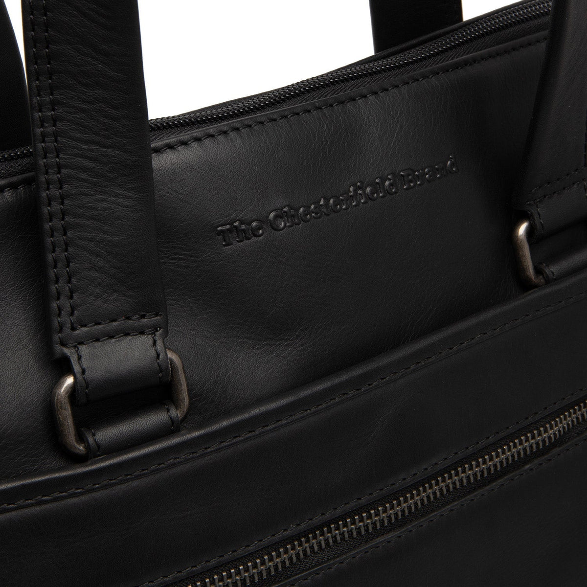 Elvas Full-Grain Leather Laptop Bag til Kvinder - Structured Side Profile Showing Gusset Depth &amp; Expansion Capacity
