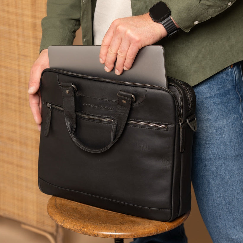 Montara Full-Grain Leather Laptop Bag til Kvinder