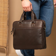 Montara Full-Grain Leather Laptop Bag til Kvinder – alternate product view 2