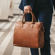 Rivera Full-Grain Leather Laptop Bag til Kvinder – alternate product view 2