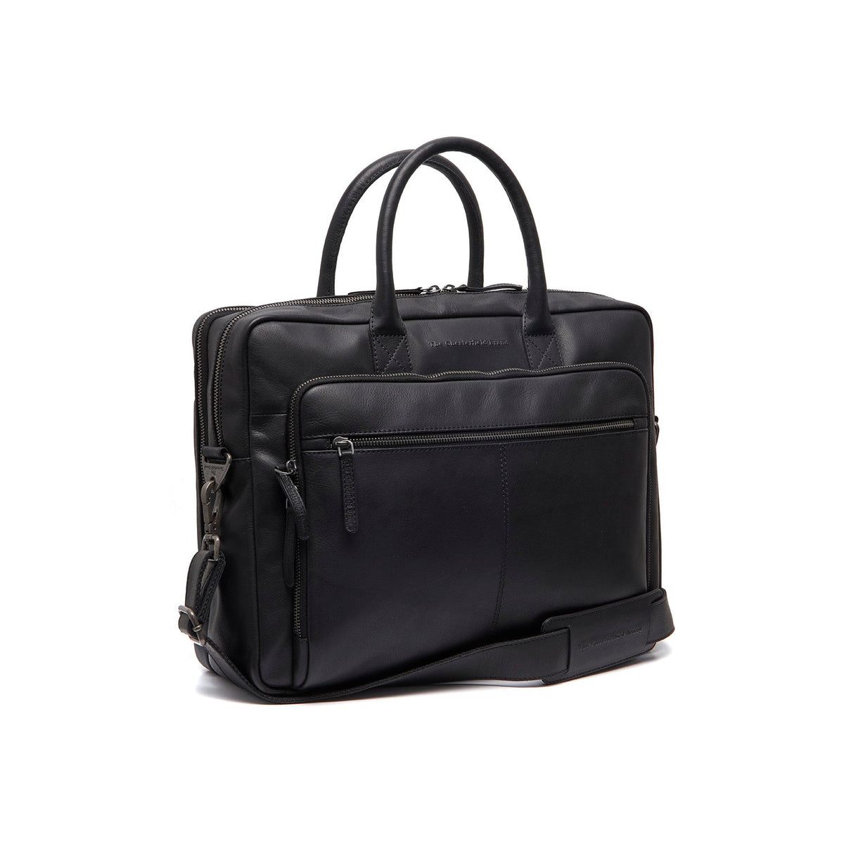 Tacama Full-Grain Leather Laptop Bag til Kvinder in Classic 100% Full-Grain Leather - Full Exterior Front Profile View | Buy Online