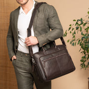 Tacama Full-Grain Leather Laptop Bag til Kvinder – alternate product view 3