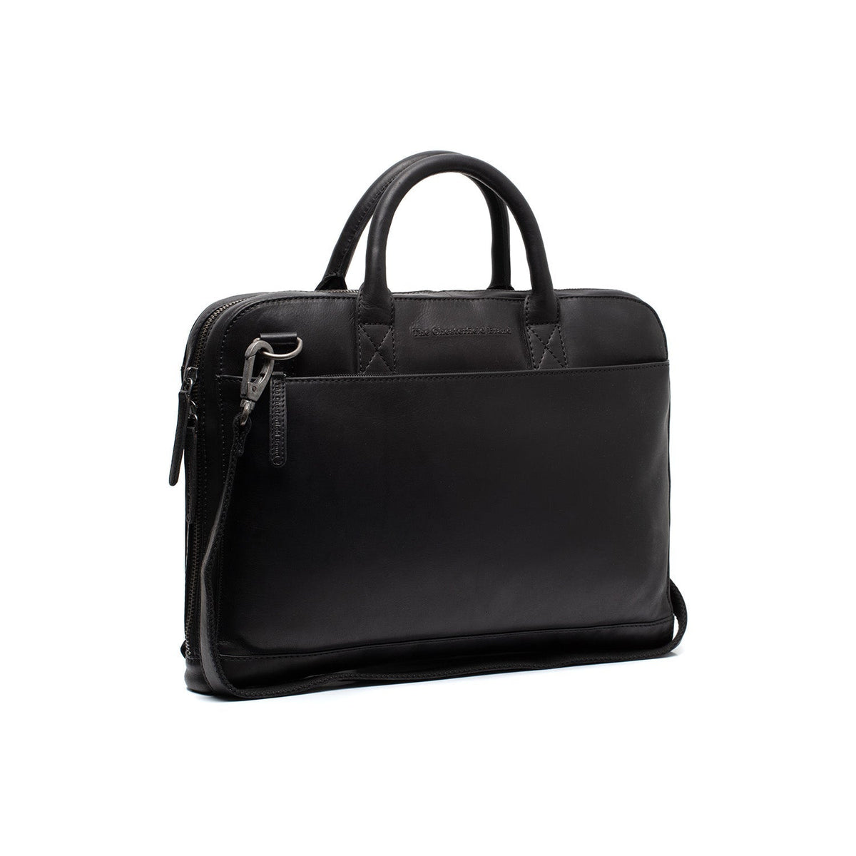 Tilbury Full-Grain Leather Laptop Bag til Kvinder in Classic 100% Full-Grain Leather - Full Exterior Front Profile View | Buy Online