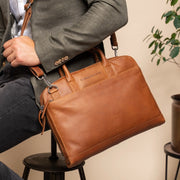 Tilbury Full-Grain Leather Laptop Bag til Kvinder – alternate product view 2