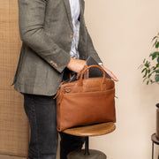 Tilbury Full-Grain Leather Laptop Bag til Kvinder – alternate product view 3