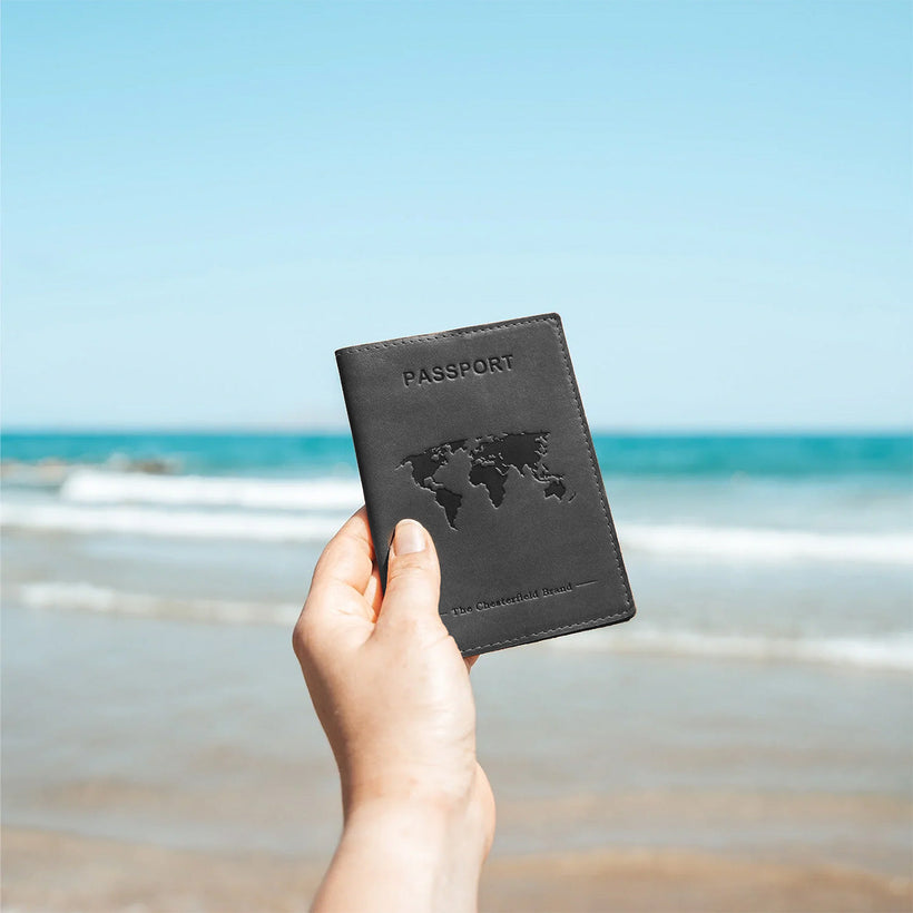 Leather Passport Case til Kvinder