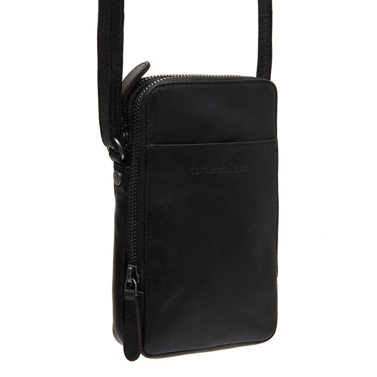 Alesund Full-Grain Leather Phone Bag til Kvinder in Classic 100% Full-Grain Leather - Front Profile View &amp; Tailored Silhouette | Buy Online