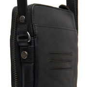 Alesund Full-Grain Leather Phone Bag til Kvinder - Lateral Side Profile View Showing Sleeve Cut &amp; Athletic Taper Fit