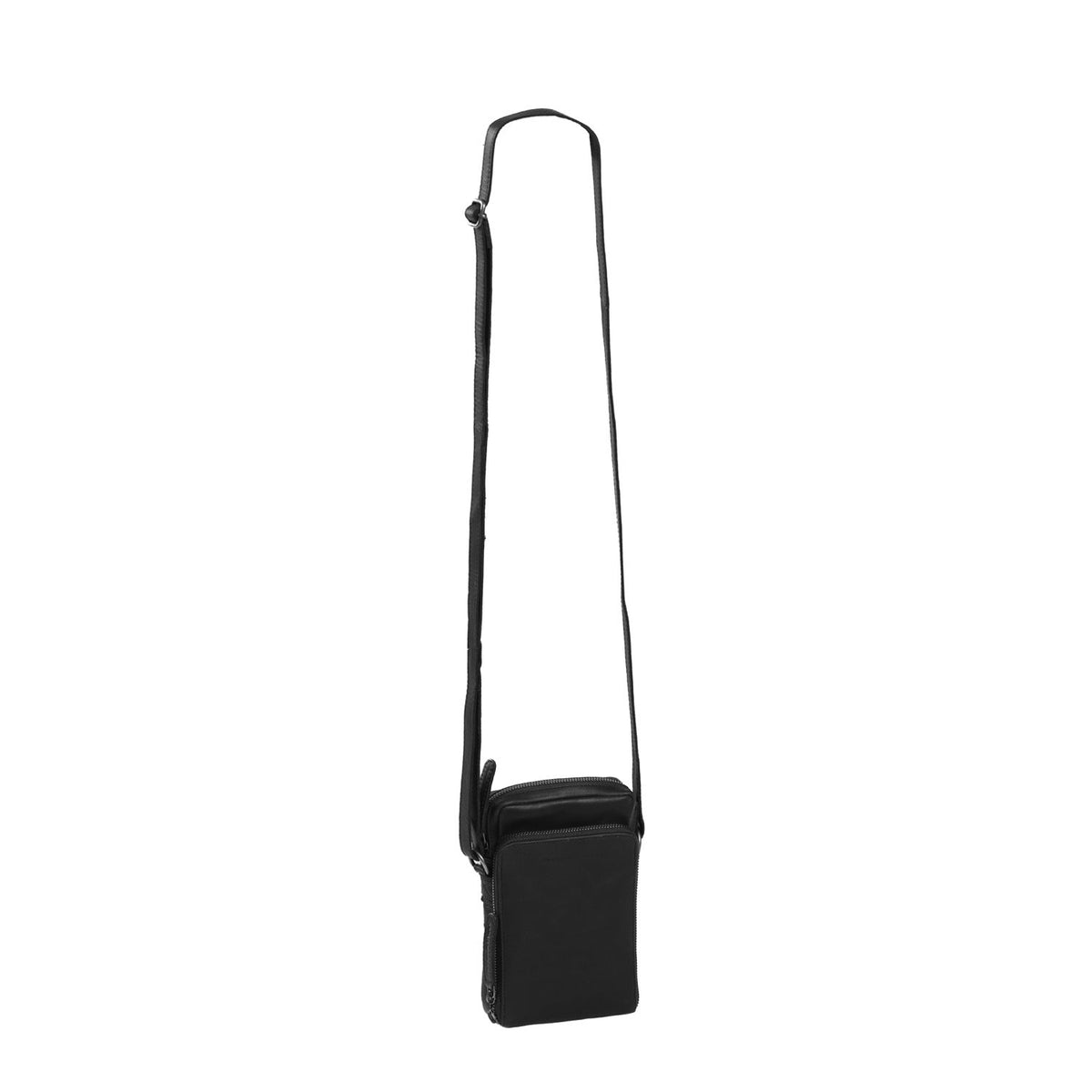 Hamilton Full-Grain Leather Phone Bag til Kvinder - Lateral Side Profile View Showing Sleeve Cut &amp; Athletic Taper Fit
