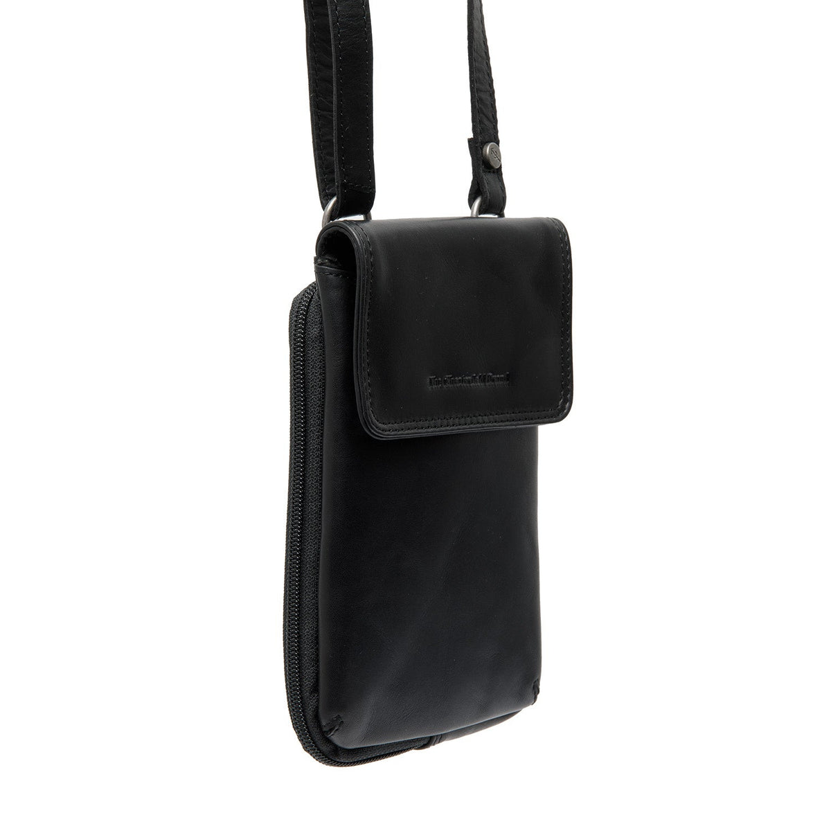 Langley Full-Grain Leather Phone Bag til Kvinder in Classic 100% Full-Grain Leather - Front Profile View &amp; Tailored Silhouette | Buy Online