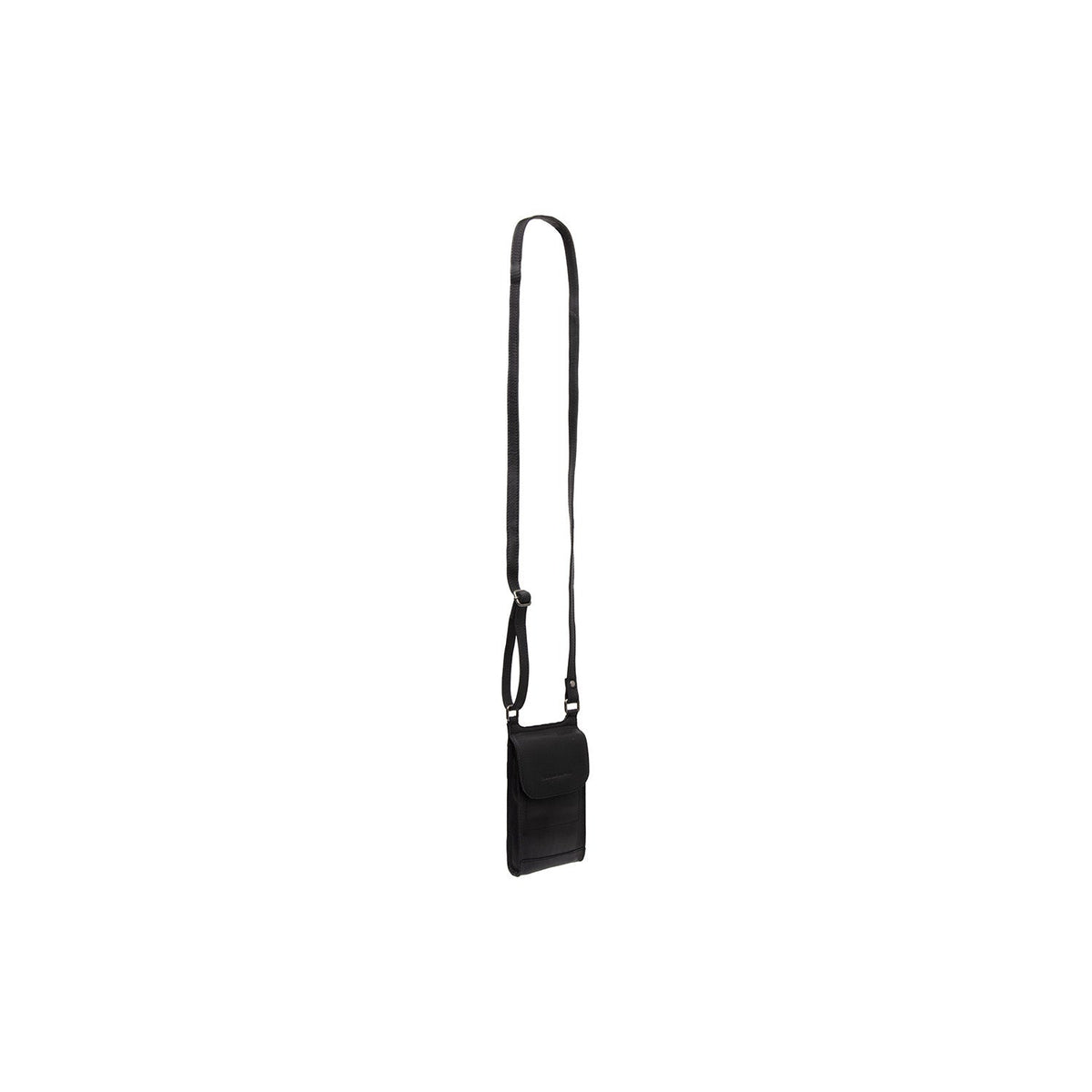 Styled Fit Perspective of Nebra Full-Grain Leather Phone Bag til Kvinder on Model - Natural Daylight Drape