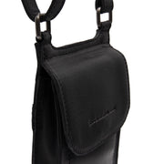 Nebra Full-Grain Leather Phone Bag til Kvinder - Lateral Side Profile View Showing Sleeve Cut &amp; Athletic Taper Fit