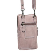 Tailored Rib Cuffs &amp; Hem Craftsmanship Construction Detail on Salta Full-Grain Leather Phone Bag til Kvinder