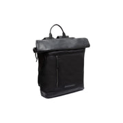 Bornholm Full-Grain Leather Roll-top Backpack til Kvinder in Classic 100% Full-Grain Leather - Full Exterior Front Profile View | Buy Online