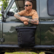 Bornholm Full-Grain Leather Roll-top Backpack til Kvinder - Structured Side Profile Showing Gusset Depth &amp; Expansion Capacity