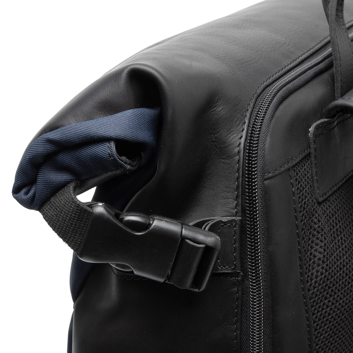Bornholm Full-Grain Leather Roll-top Backpack til Kvinder – alternate product view 3