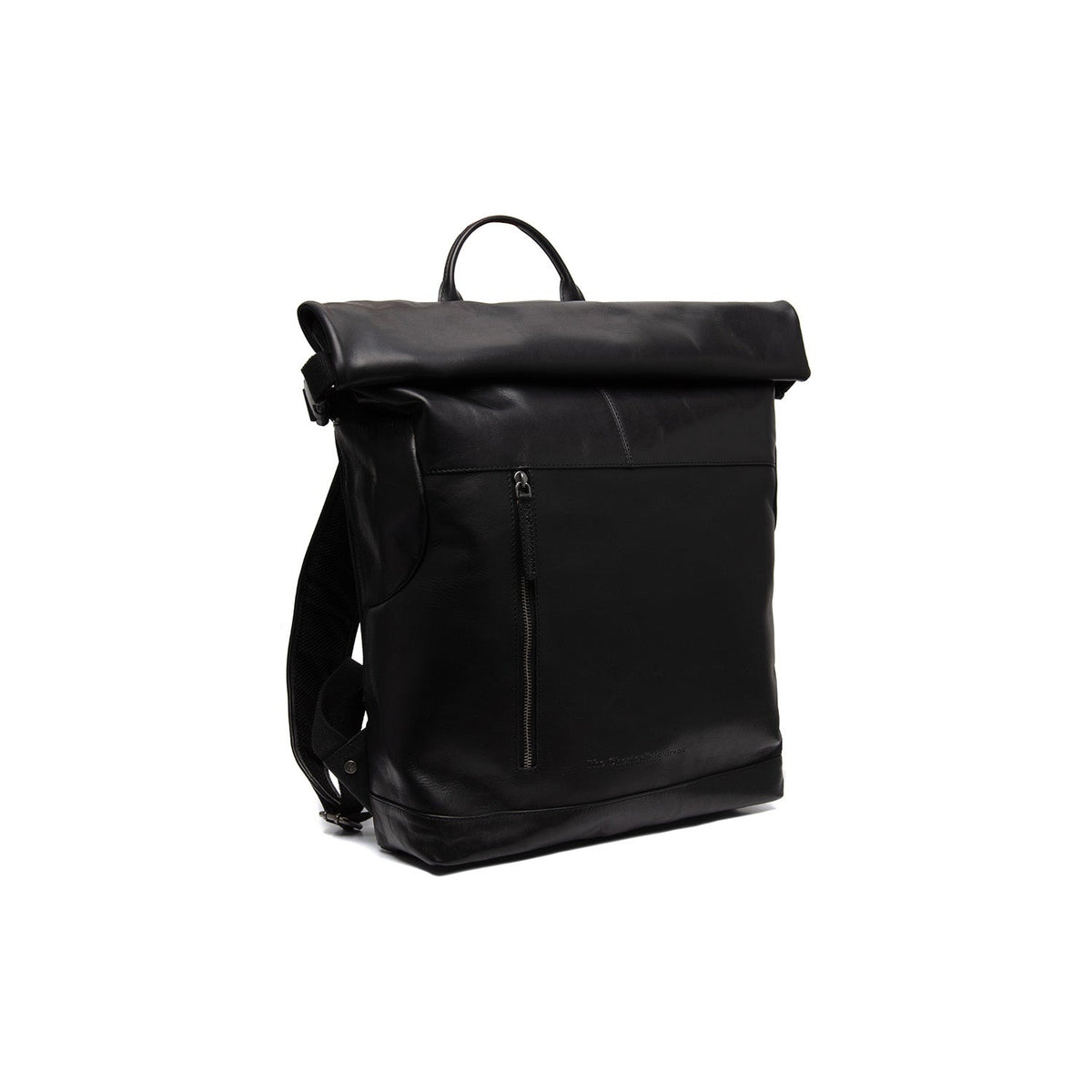 Liverpool Full-Grain Leather Roll-top Backpack til Kvinder in Classic 100% Full-Grain Leather - Full Exterior Front Profile View | Buy Online