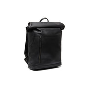 Mazara Full-Grain Leather Roll-top Backpack til Kvinder in Classic 100% Full-Grain Leather - Full Exterior Front Profile View | Buy Online