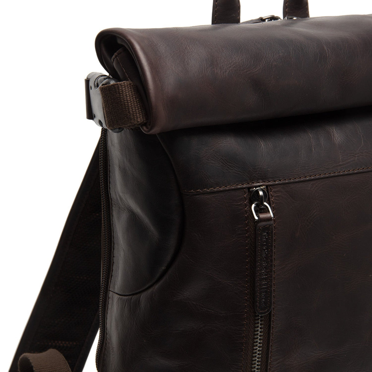 Mazara Full-Grain Leather Roll-top Backpack til Kvinder – alternate product view 2
