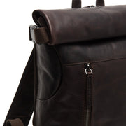 Mazara Full-Grain Leather Roll-top Backpack til Kvinder – alternate product view 2