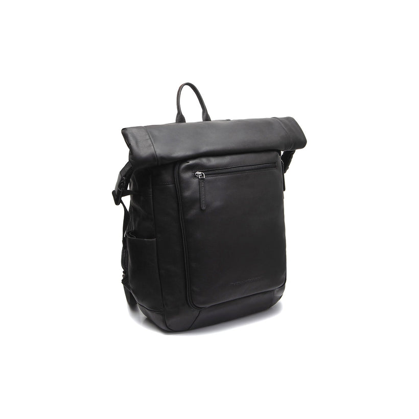 Remo Full-Grain Leather Roll-top Backpack in Classic 100% Full-Grain Leather - Full Exterior Front Profile View | Buy Online