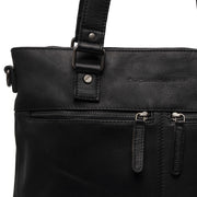 Solid Antique Brass Hardware &amp; Heavy-Duty Dual Zipper Detail on Rome Full-Grain Leather Shopper til Kvinder
