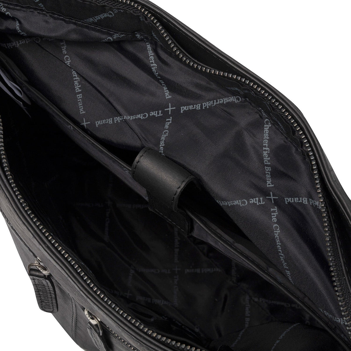 Rome Full-Grain Leather Shopper til Kvinder - Structured Side Profile Showing Gusset Depth &amp; Expansion Capacity