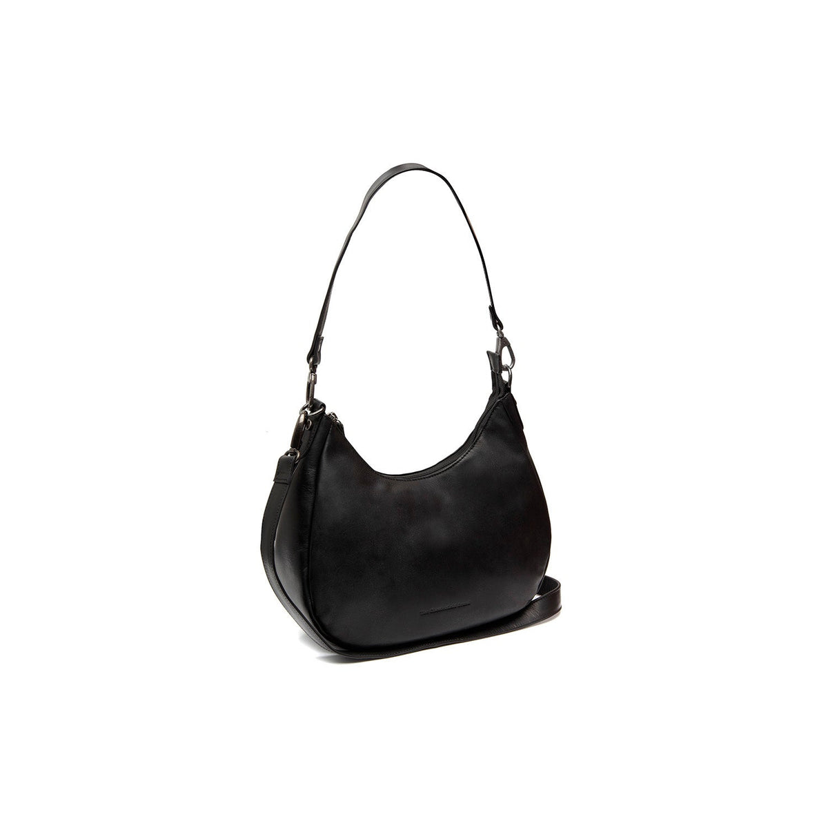 Alexandria Full-Grain Leather Shoulder Bag til Kvinder in Classic 100% Full-Grain Leather - Full Exterior Front Profile View | Buy Online