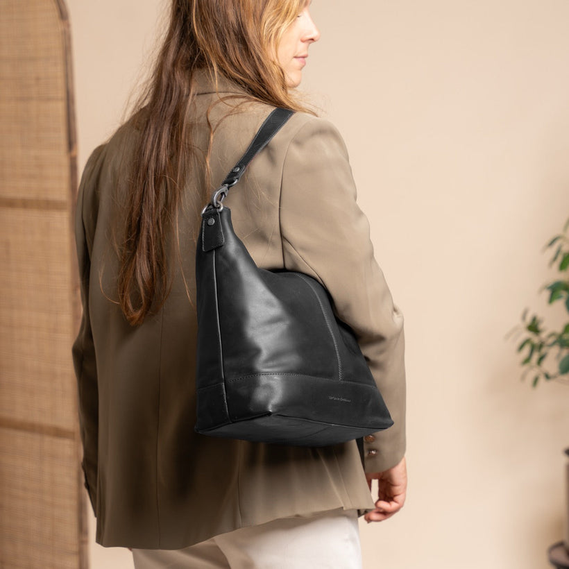 Amelia Full-Grain Leather Shoulder Bag til Kvinder
