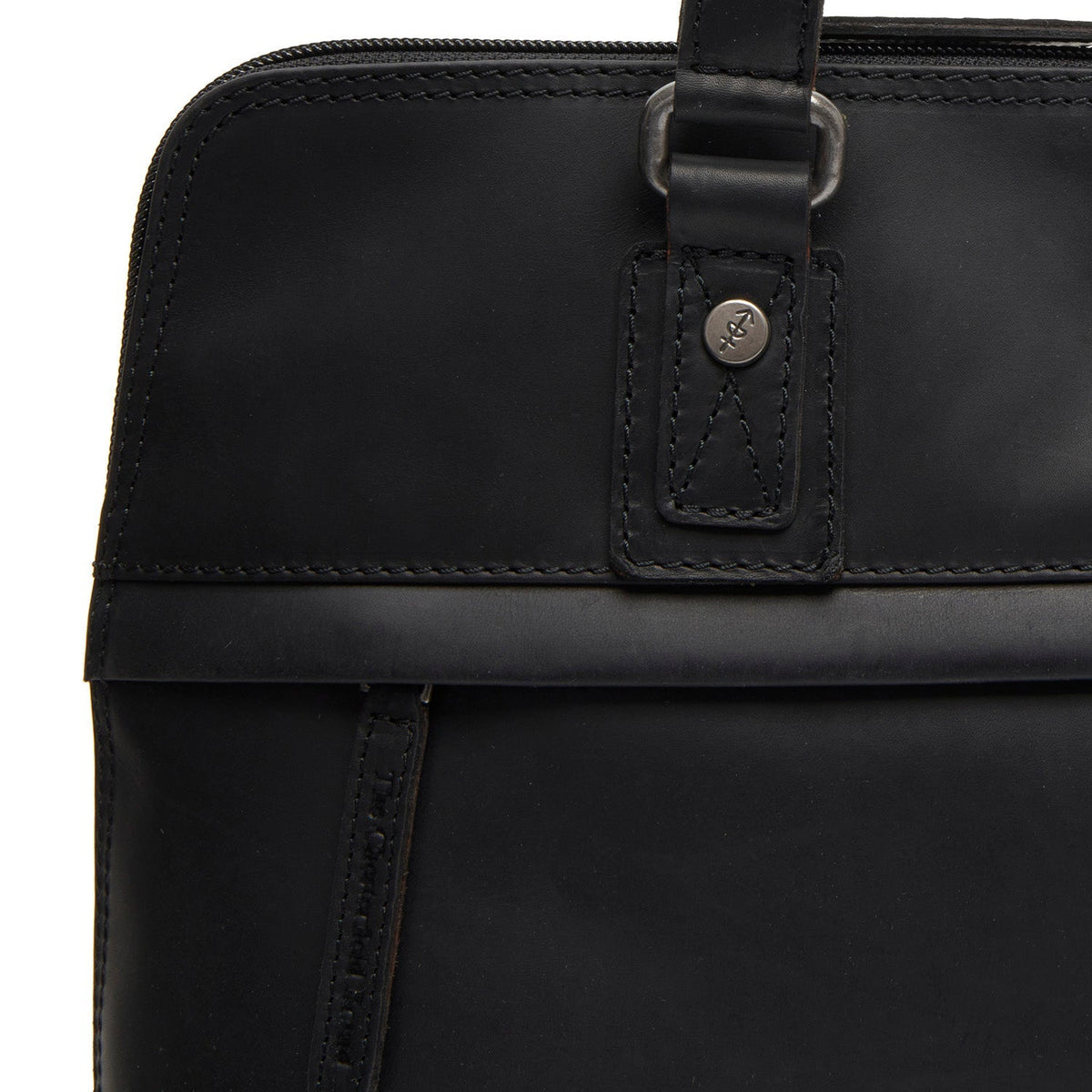 
Classic 100% Full-Grain leather Bag - Bagfra med forstærkede læderremme og syninger