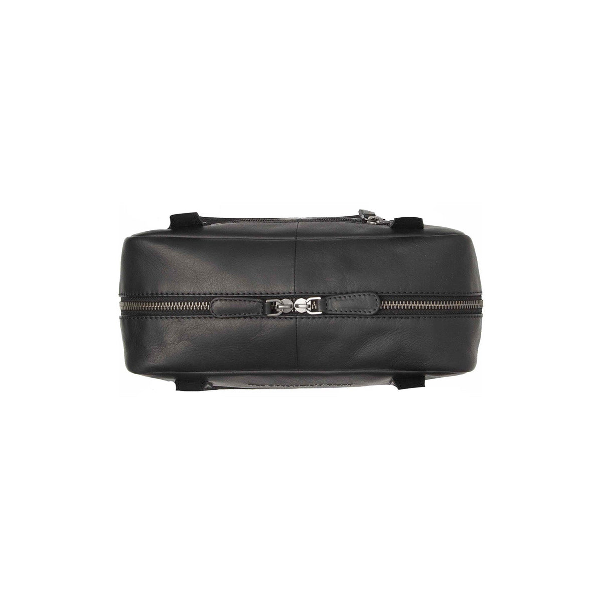 Solid Antique Brass Hardware &amp; Heavy-Duty Dual Zipper Detail on Fenno Full-Grain Leather Shoulder Bag til Kvinder