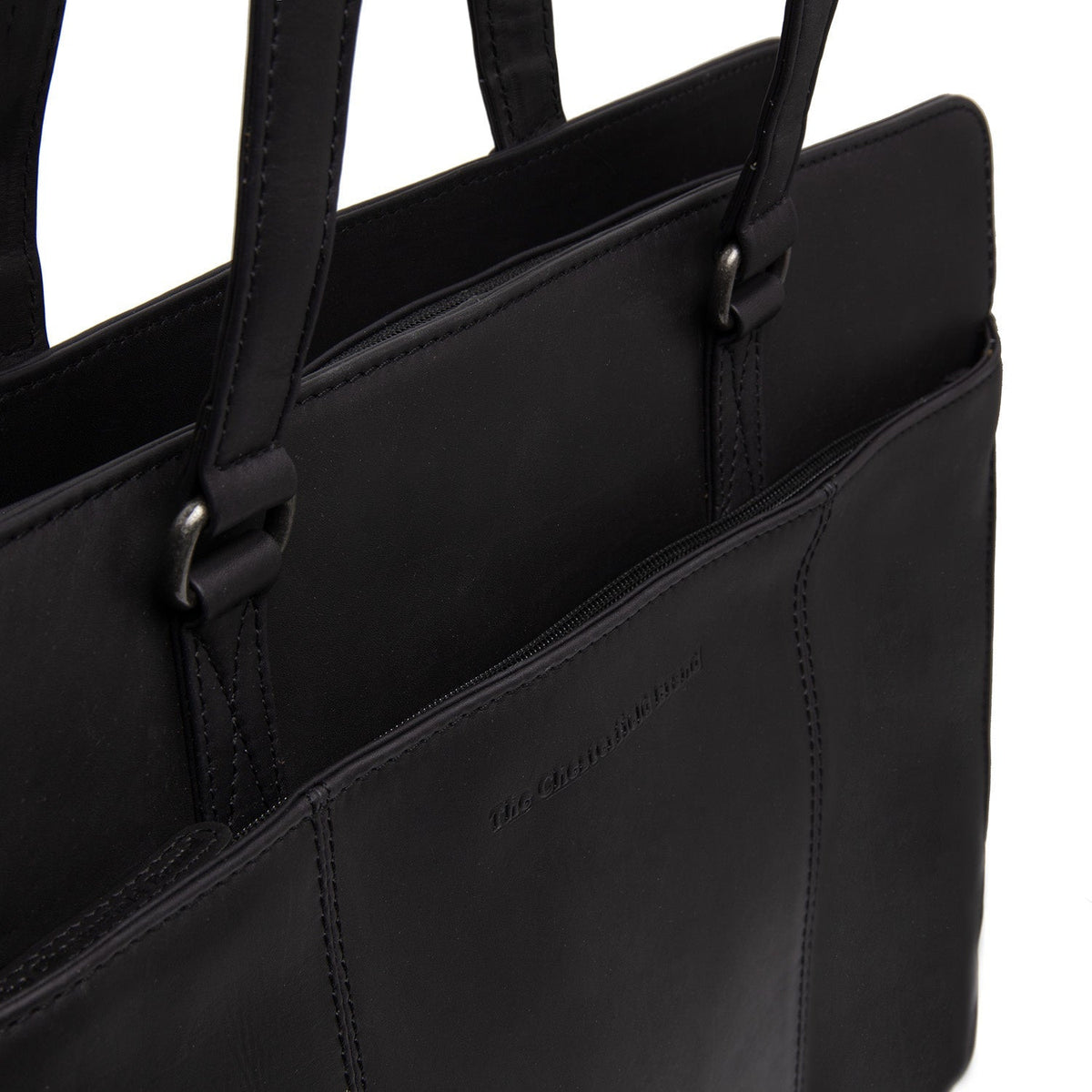 Fidenza Full-Grain Leather Shoulder Bag til Kvinder - Structured Side Profile Showing Gusset Depth &amp; Expansion Capacity
