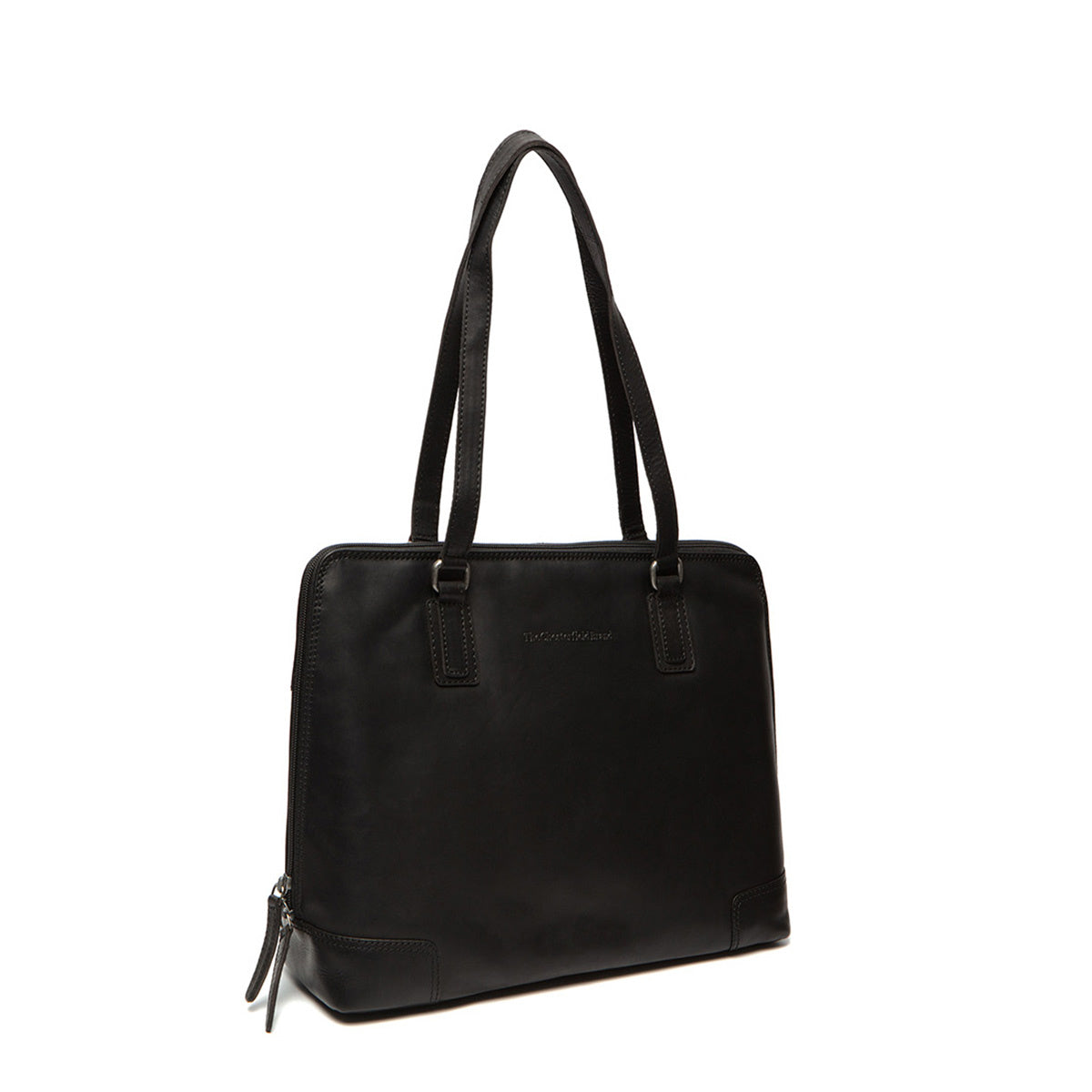 Flint Full-Grain Leather Shoulder Bag til Kvinder in Classic 100% Full-Grain Leather - Full Exterior Front Profile View | Buy Online