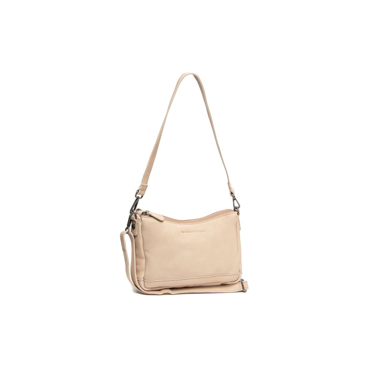 Irving Full-Grain Leather Shoulder Bag til Kvinder in Classic 100% Full-Grain Leather - Full Exterior Front Profile View | Buy Online