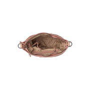 Solid Antique Brass Hardware &amp; Heavy-Duty Dual Zipper Detail on Lucy Full-Grain Leather Shoulder Bag til Kvinder