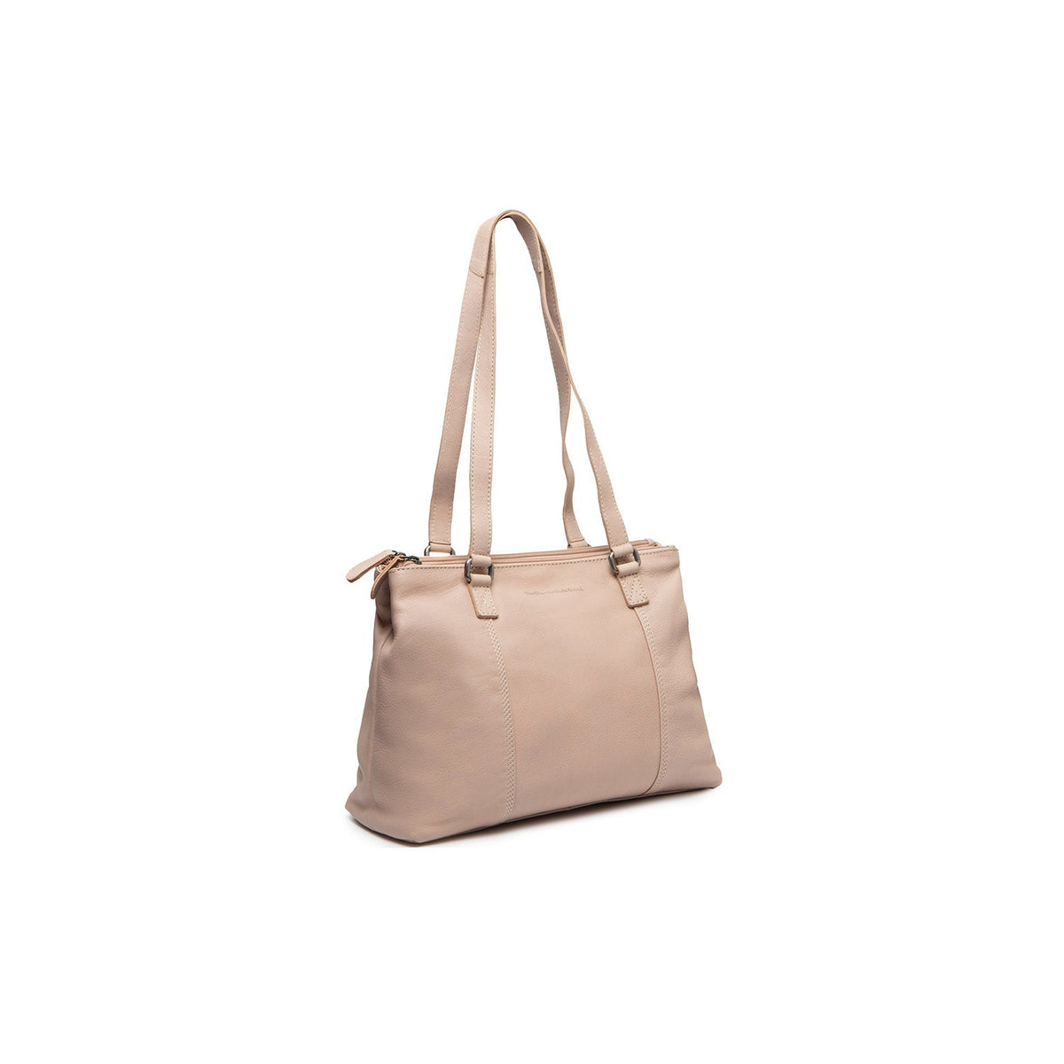 Marvos Full-Grain Leather Shoulder Bag til Kvinder in Classic 100% Full-Grain Leather - Full Exterior Front Profile View | Buy Online