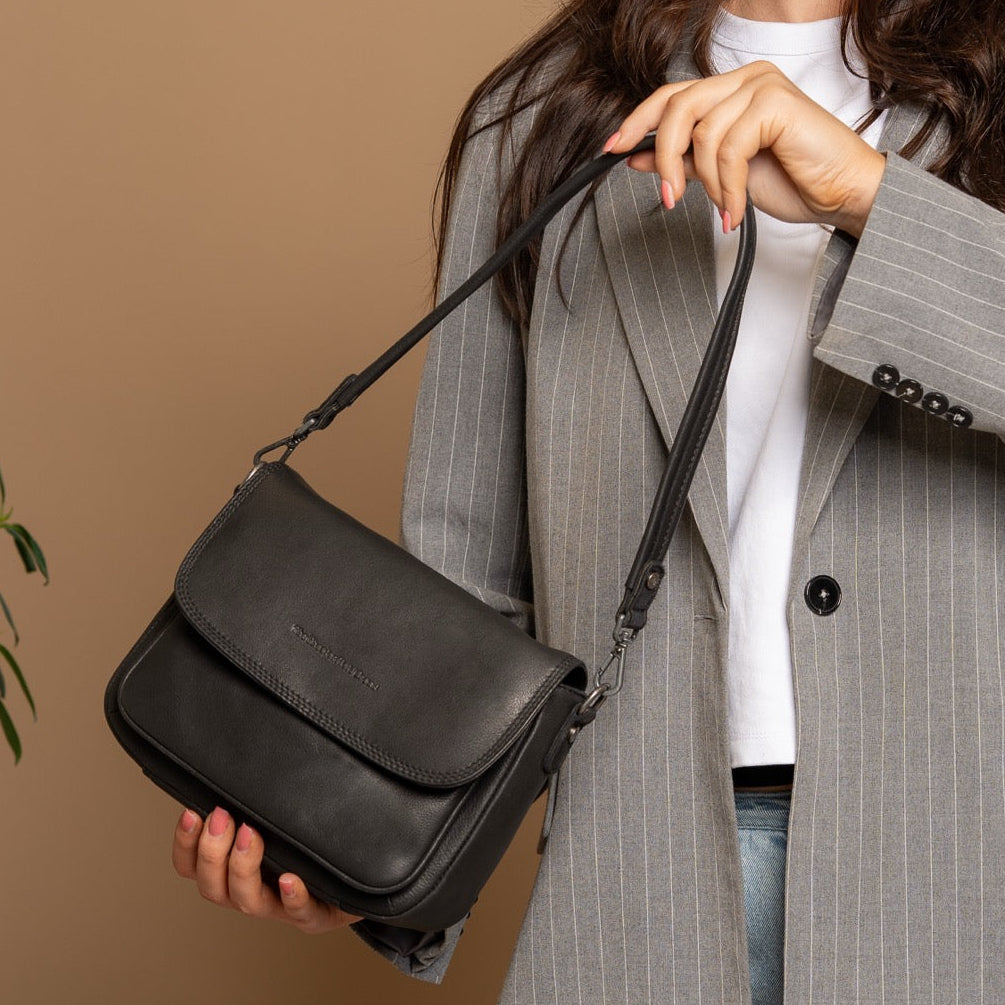 Miloa Full-Grain Leather Shoulder Bag til Kvinder – alternate product view 2