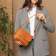 Miloa Full-Grain Leather Shoulder Bag til Kvinder – alternate product view 3