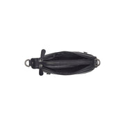 Solid Antique Brass Hardware &amp; Heavy-Duty Dual Zipper Detail on Mirave Full-Grain Leather Shoulder Bag til Kvinder