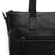 Mosel Full-Grain Leather Shoulder Bag til Kvinder - Structured Side Profile Showing Gusset Depth &amp; Expansion Capacity