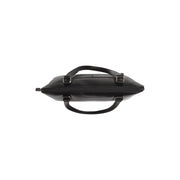 Selvino Full-Grain Leather Shoulder Bag til Kvinder - Structured Side Profile Showing Gusset Depth &amp; Expansion Capacity