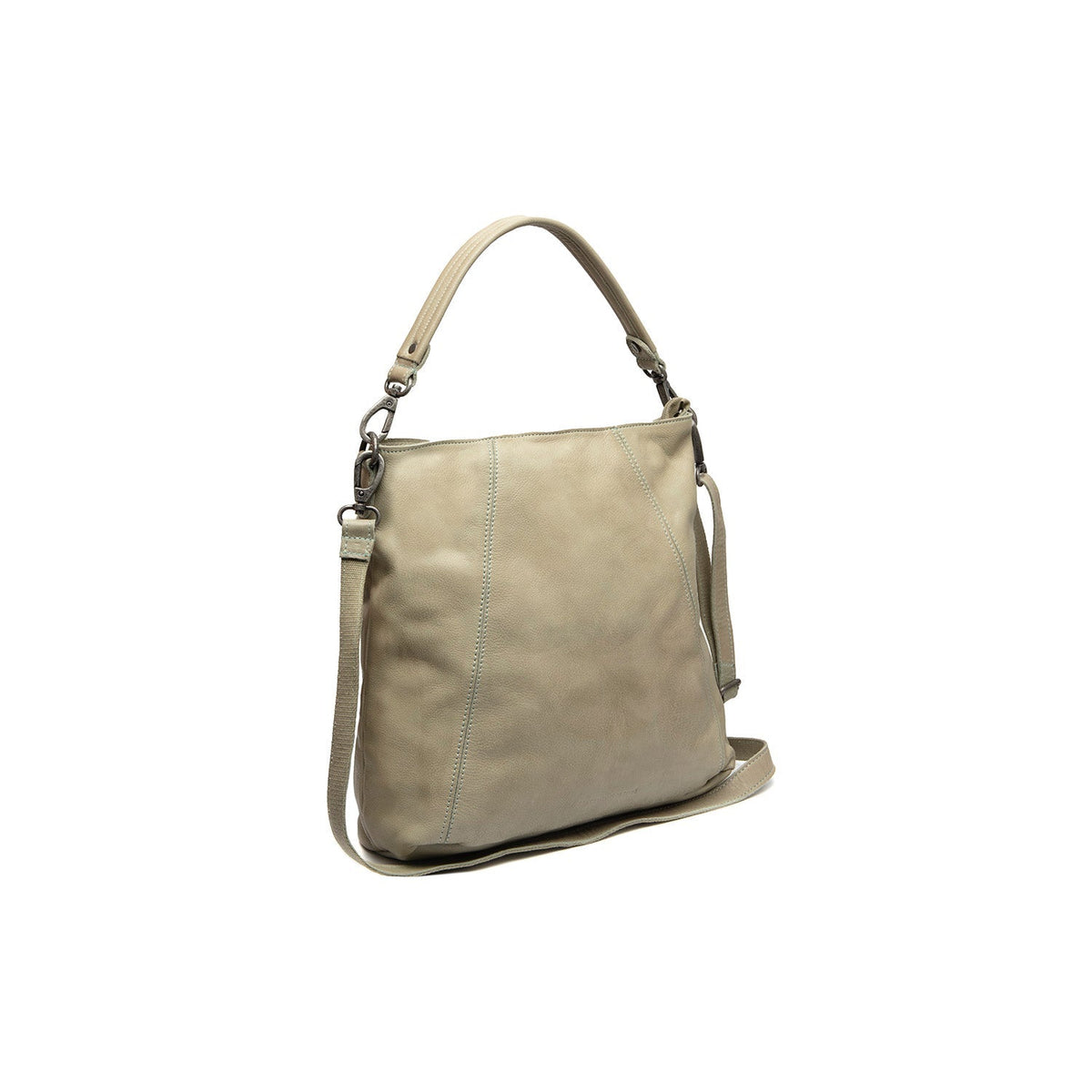 Sintra Full-Grain Leather Shoulder Bag til Kvinder in Classic 100% Full-Grain Leather - Full Exterior Front Profile View | Buy Online