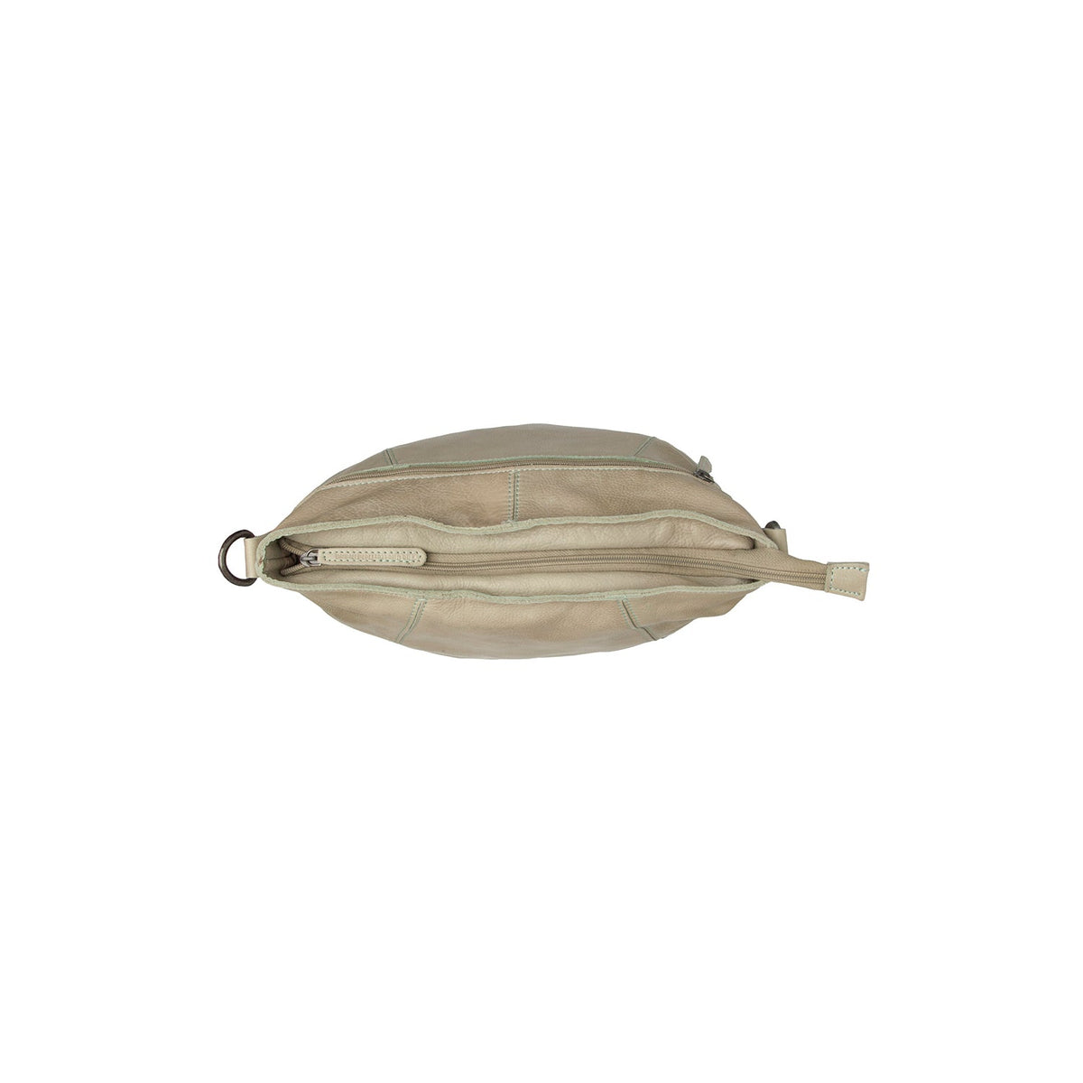 Sintra Full-Grain Leather Shoulder Bag til Kvinder - Structured Side Profile Showing Gusset Depth &amp; Expansion Capacity