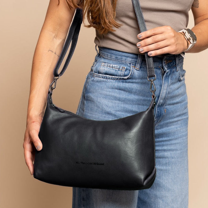 Skara Full-Grain Leather Shoulder Bag til Kvinder