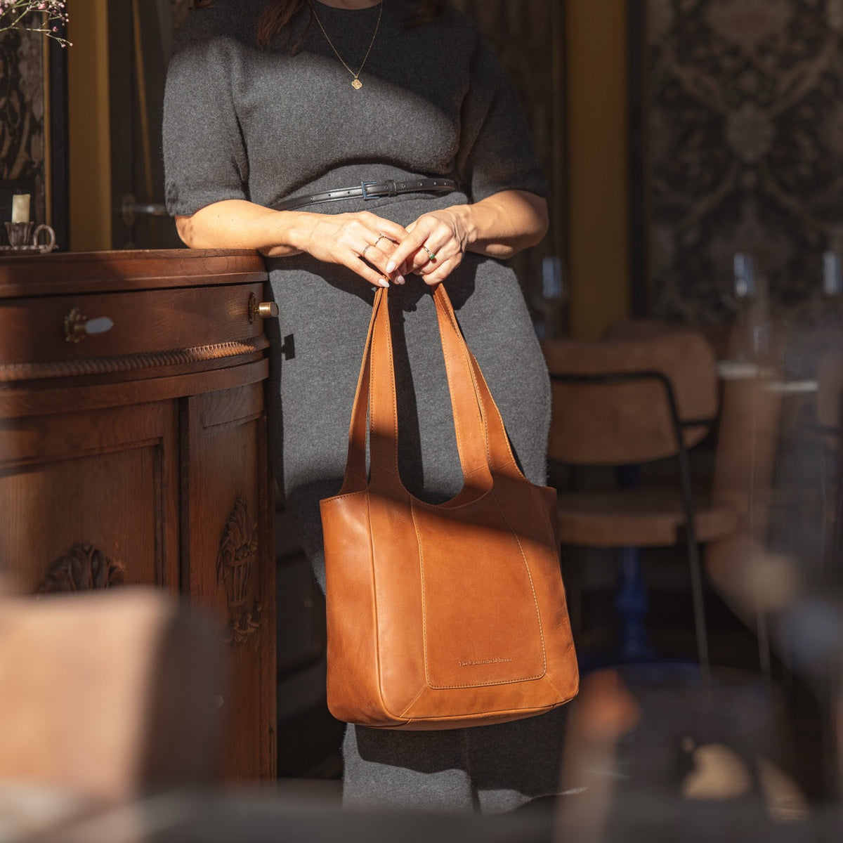 Tofino Full-Grain Leather Shoulder Bag til Kvinder – alternate product view 3