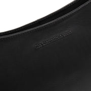 Solid Antique Brass Hardware &amp; Heavy-Duty Dual Zipper Detail on Valentano Full-Grain Leather Shoulder Bag til Kvinder