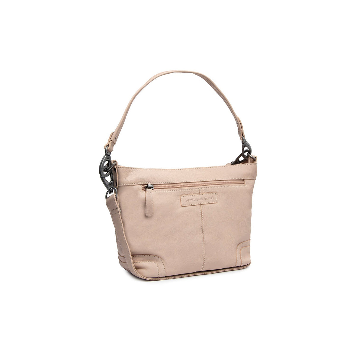 Zarita Full-Grain Leather Shoulder Bag til Kvinder in Classic 100% Full-Grain Leather - Full Exterior Front Profile View | Buy Online