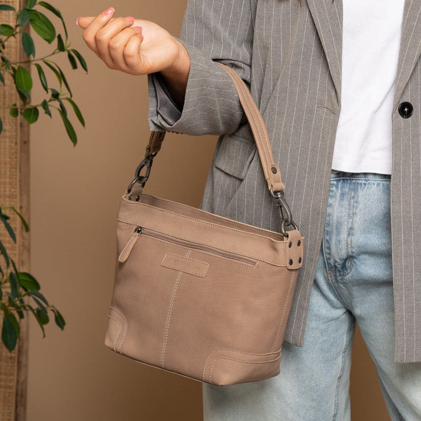 Zarita Full-Grain Leather Shoulder Bag til Kvinder – alternate product view 2