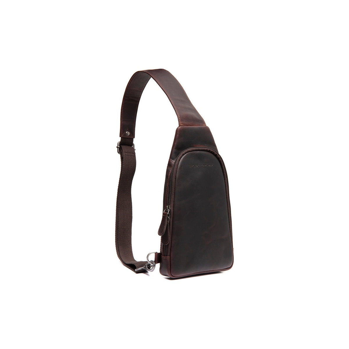 Brown Leather Sling Bag Bowey til Kvinder, front view