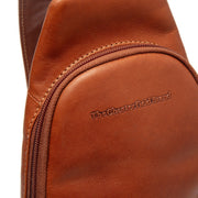 Cognac Leather Sling Bag Bowey til Kvinder, detail view 1
